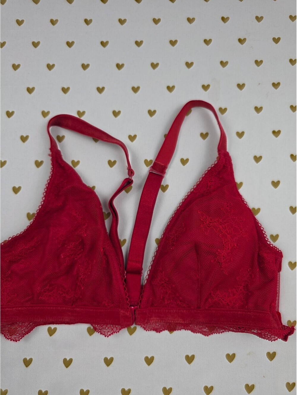 Victorias Secret Red Medium Sexy Bralette Bra Top Tank
